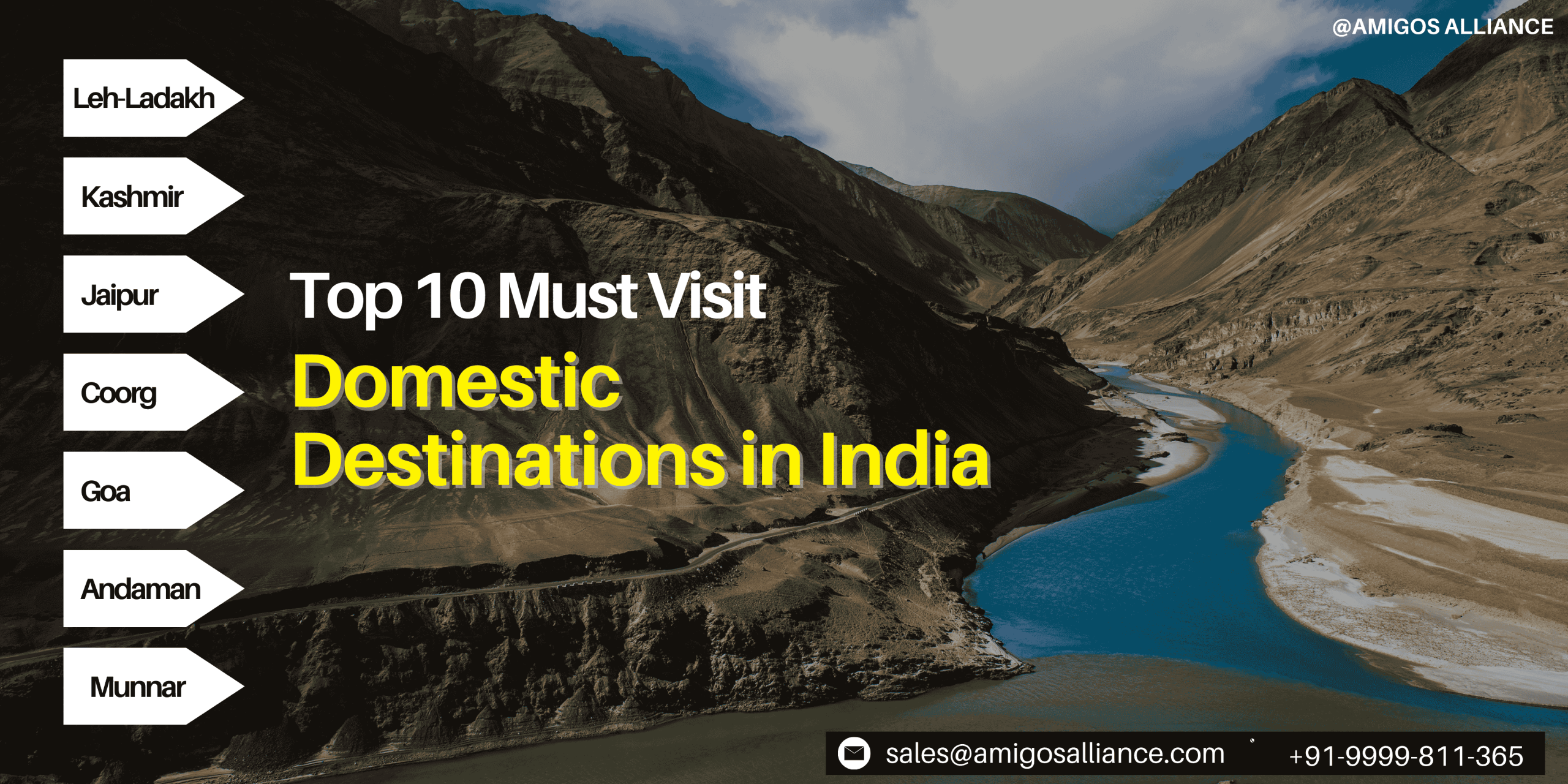 Top 10 Must-Visit Domestic Destinations in India 2025 | Amigos Alliance